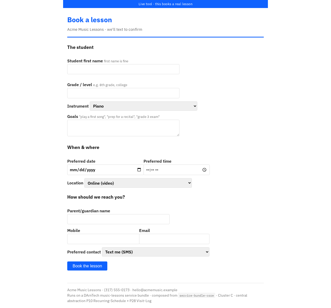 Customers book online — no phone tag.