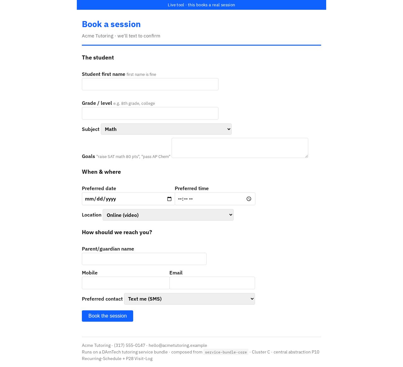 Customers book online — no phone tag.